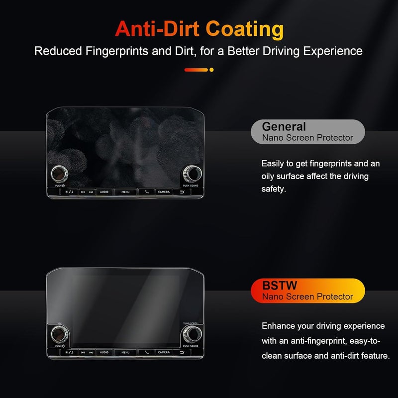 BSTW for 2024 Mitsubishi Outlander Screen Protector for 2022 2023 2024 Mitsubishi Outlander ES / 2023-2025 Outlander PHEV ES 8-inch Accessories Soft Nano Protective Film 2PCS - Image 2
